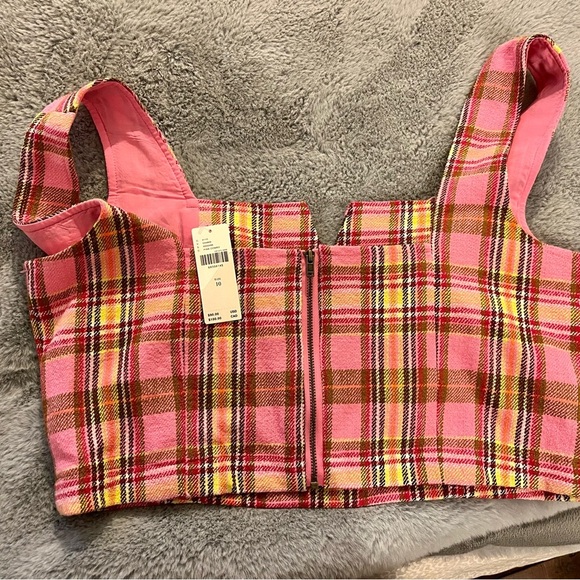 NWT Anthropologie Maeve
Structured Plaid Corset Crop Top. NWT Sz 10 - Picture 4 of 4
